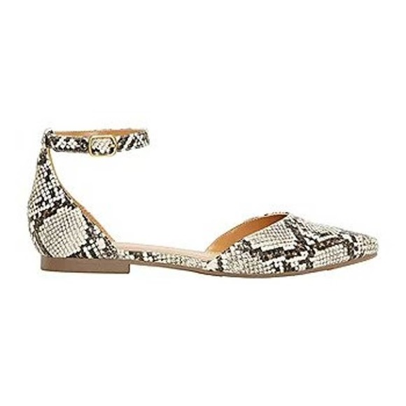 a.n.a Shoes - A.n.a Women's Darell Snakeskin Print Ballet Flats Black/Gray Size 11 NIB